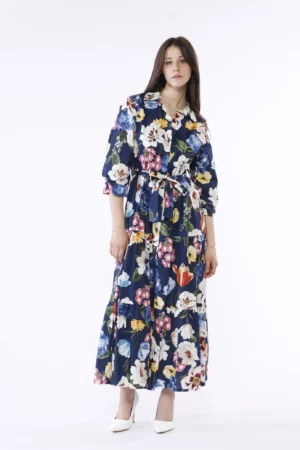 ABITO Chemisier Maxi con stampa floreale