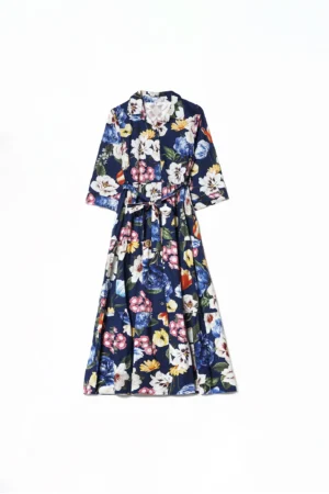 ABITO Chemisier Maxi con stampa floreale