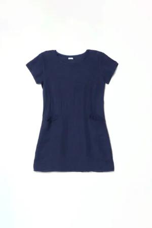 ABITO lungo casual in fresco lino con comode tasche sul davanti