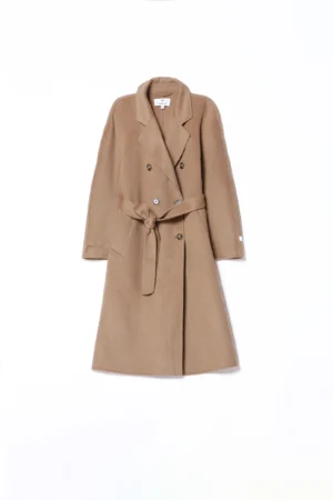 CAPPOTTO trench doppiopetto con cinturae tasche diagonali