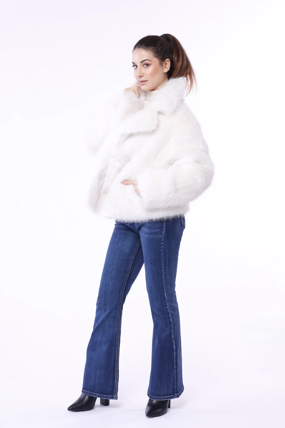 CAPPOTTO corto con pelliccia e collo reverse ONEWORLD HYBRID