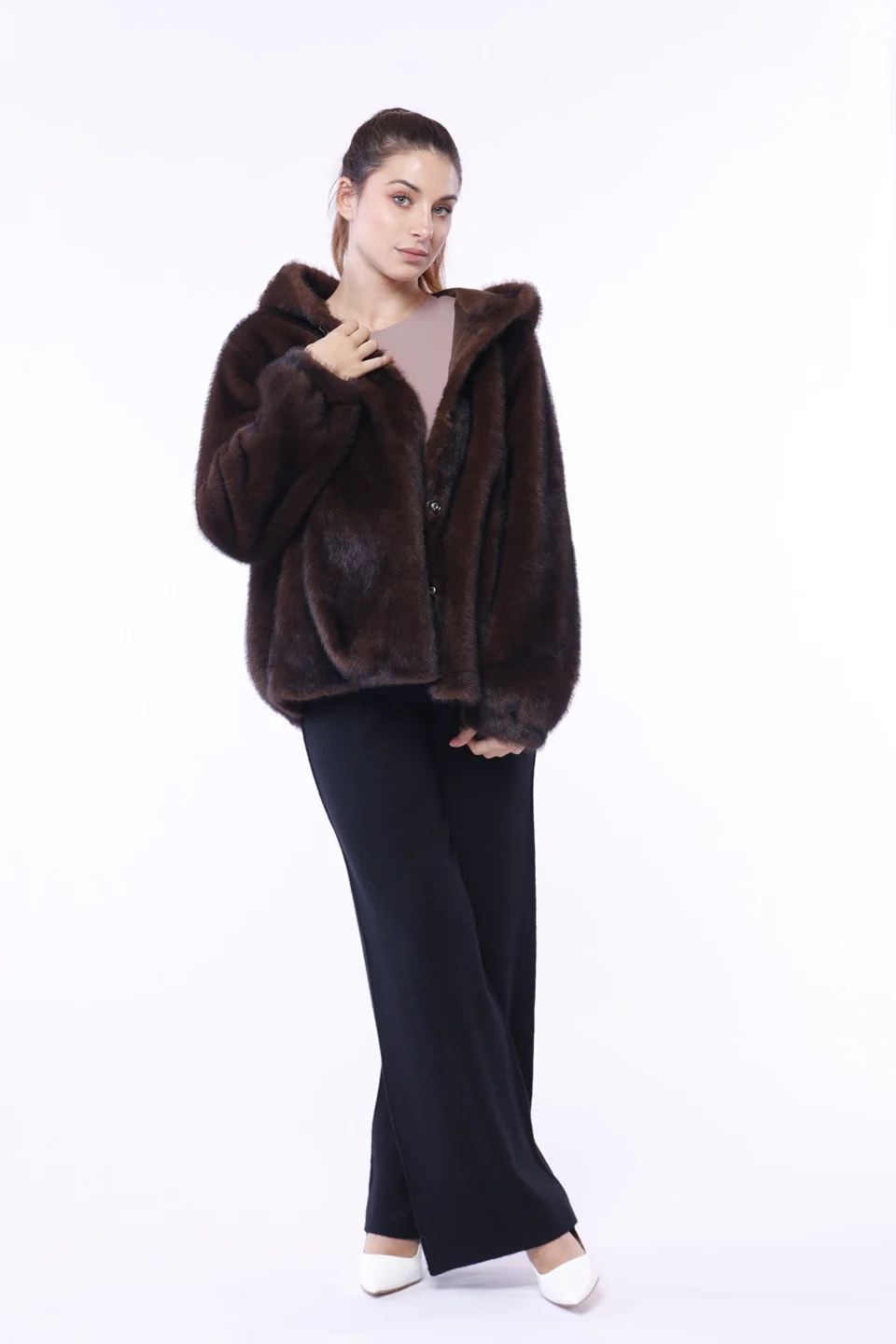 CAPPOTTO con pelliccia bottoni a pressione interni e graziosa stella quadrifoglio fiorito ONEWORLD HYBRID