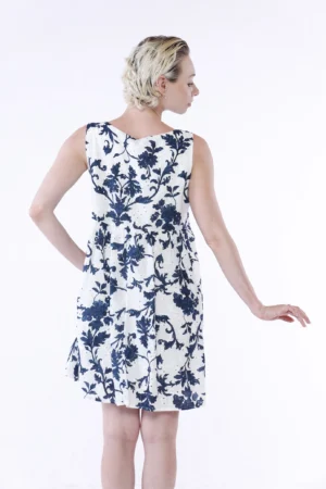 ABITO sangallo smanicato con motivo a fiori