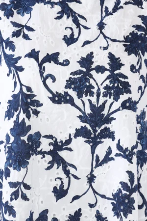 ABITO sangallo smanicato con motivo a fiori