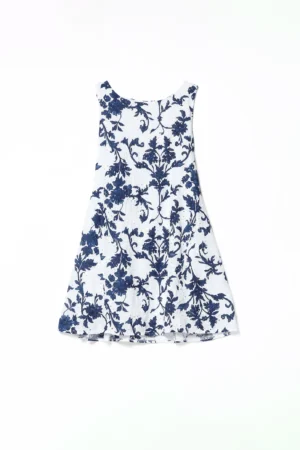 ABITO sangallo smanicato con motivo a fiori