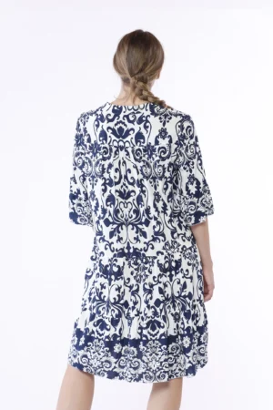 ABITO chemisier con gonna stratificata a sbuffo e maniche volant