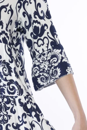 ABITO chemisier con gonna stratificata a sbuffo e maniche volant