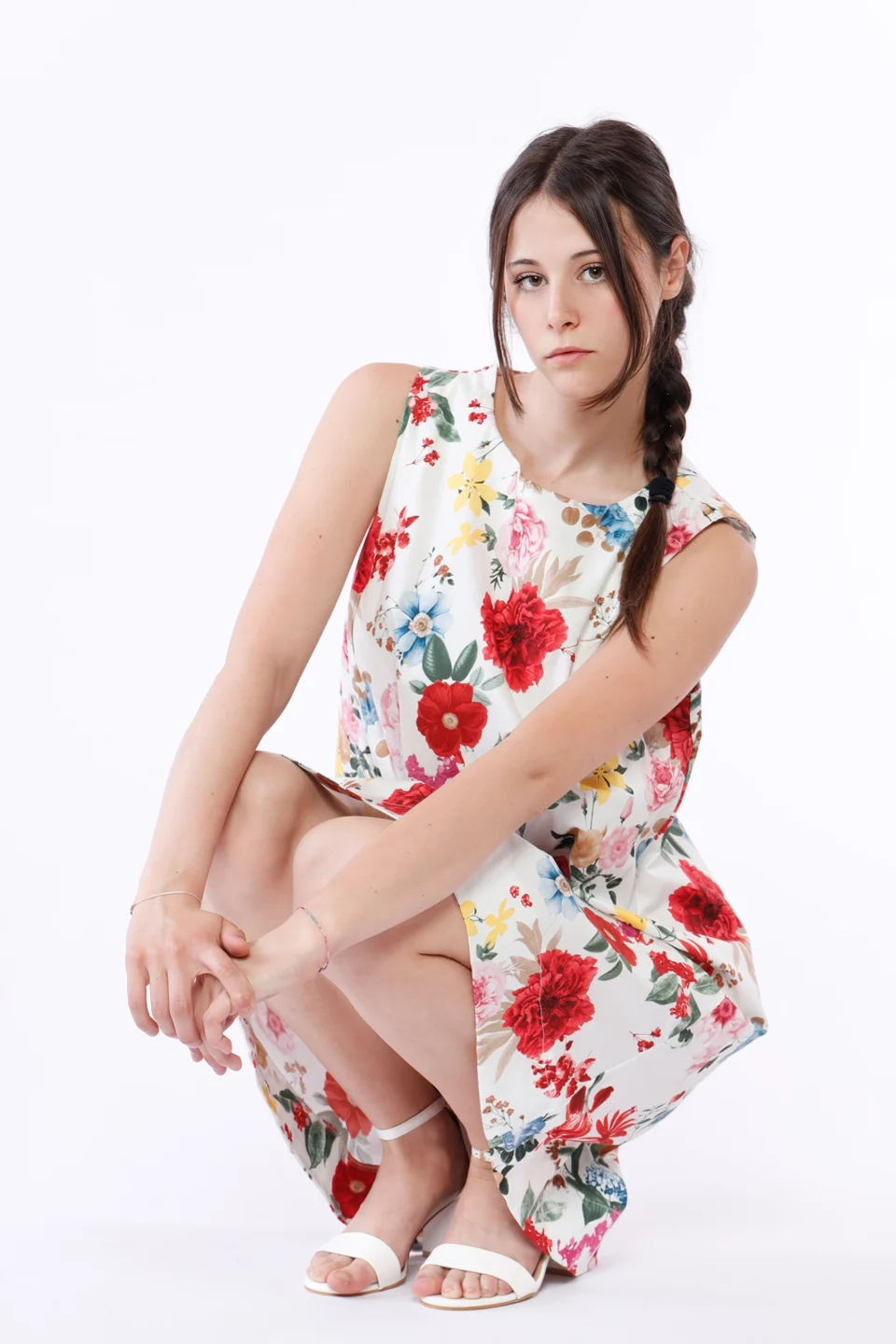 ABITO in fresco cotone smanicato a stampa floreale ONEWORLD HYBRID