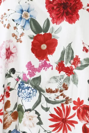 ABITO in fresco cotone smanicato a stampa floreale