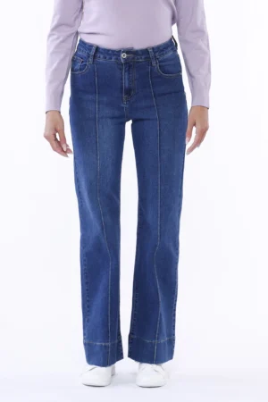 JEANS a palazzo Con cucitura centrale e risvolto