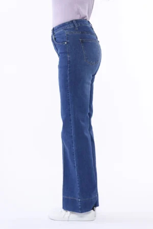 JEANS a palazzo Con cucitura centrale e risvolto