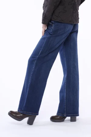 JEANS a palazzo lavaggio medio con tasche diagonali