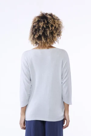 MAGLIA ampia con scollo a V e manica a tre quarti