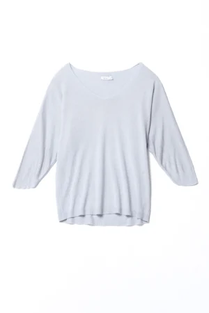MAGLIA ampia con scollo a V e manica a tre quarti