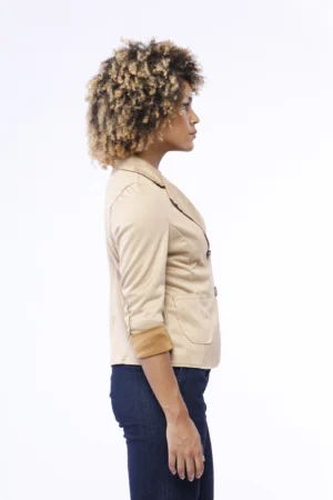 GIACCA monopetto con collo reverse e tasche sul davanti