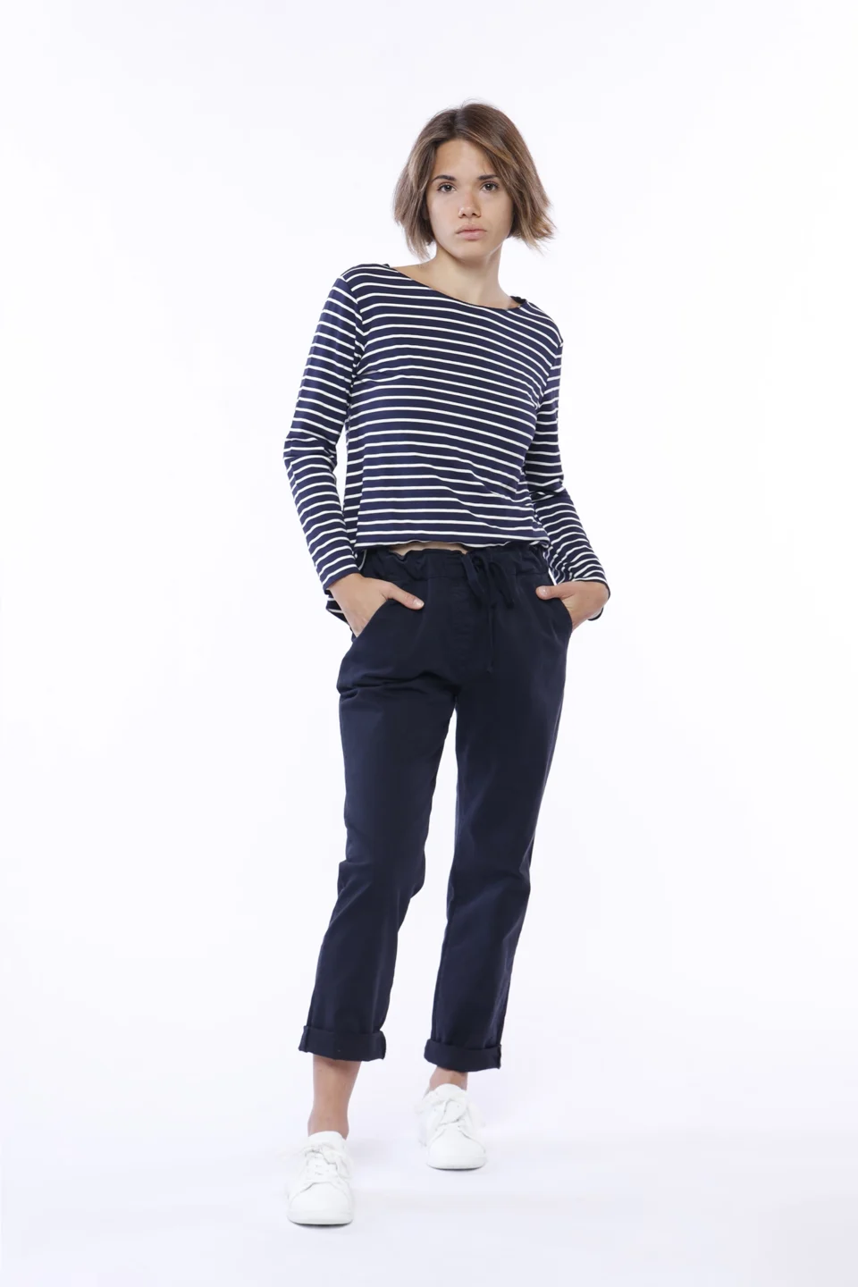 PANTALONE casual con risvolto alle caviglie e comodo laccetto di chiusura in vita ONEWORLD HYBRID