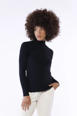 MAGLIA casual a collo alto a manica lunga