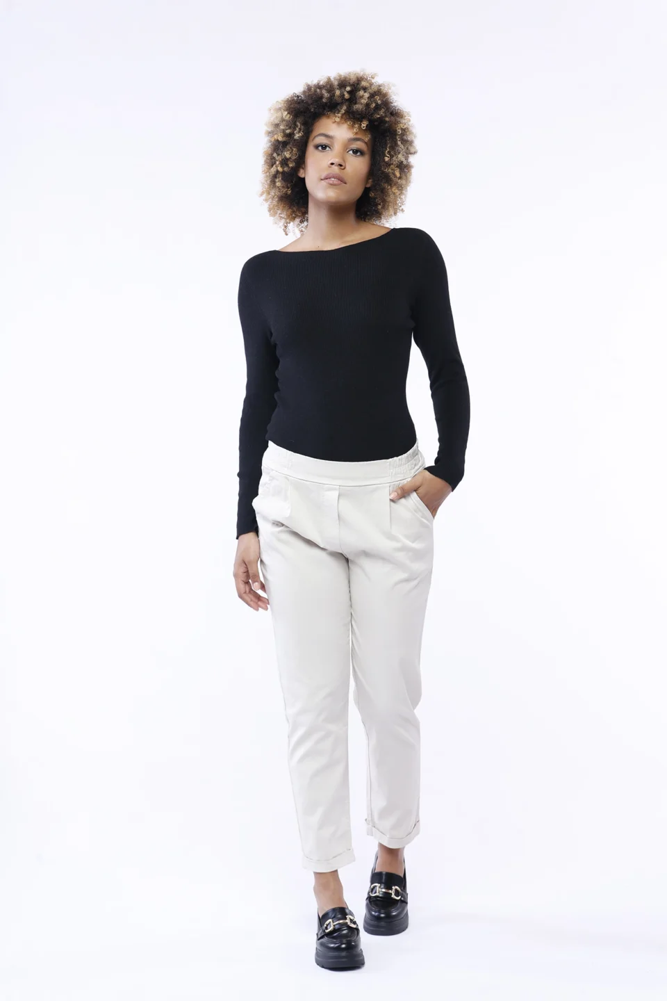 MAGLIA casual con scollo a barca e manica lunga ONEWORLD HYBRID