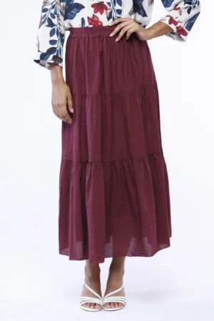 GONNA lunga stratificata con elastico in vita