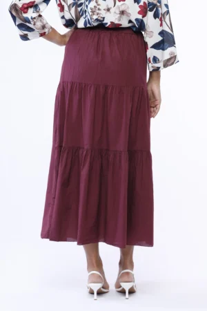 GONNA lunga stratificata con elastico in vita