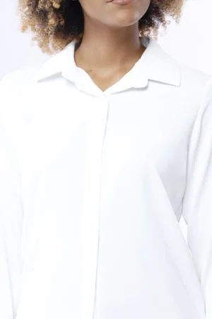 CAMICIA business woman con bottoni nascosti e fondo arrotondato