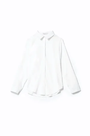 CAMICIA business woman con bottoni nascosti e fondo arrotondato