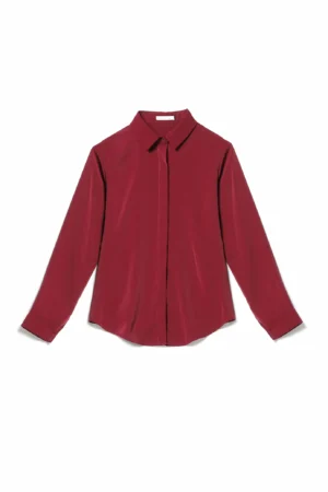 CAMICIA business woman con bottoni nascosti e fondo arrotondato