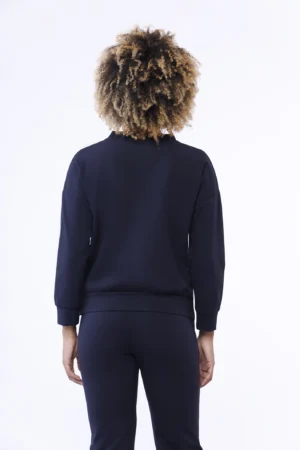 MAGLIA casual a girocollo con orli alti alle maniche e bordo doppio al fondo bicolore