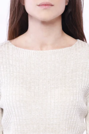 MAGLIA everyday a costine con scollo a barchetta