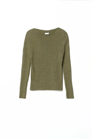 MAGLIA everyday a costine con scollo a barchetta