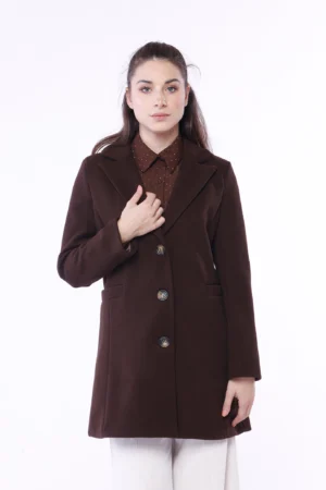 CAPPOTTO Elegante monopetto lungo con tasche a filetto