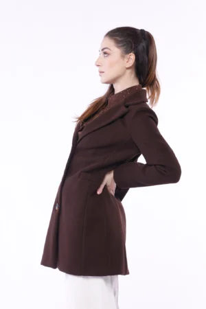 CAPPOTTO Elegante monopetto lungo con tasche a filetto