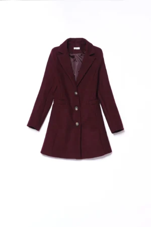 CAPPOTTO Elegante monopetto lungo con tasche a filetto
