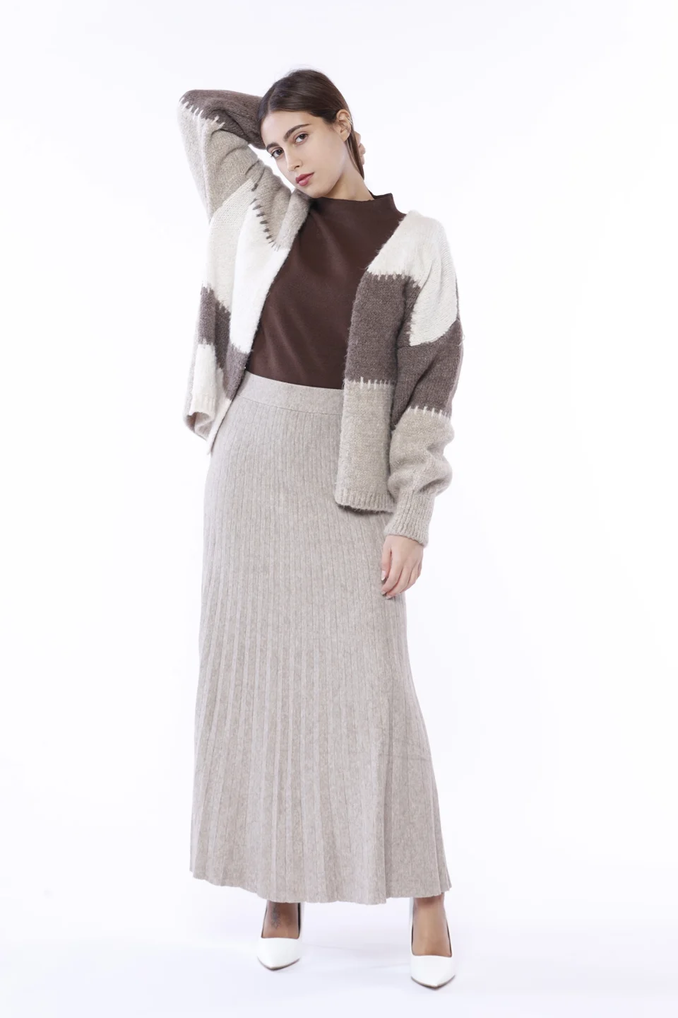 MAGLIA Cardigan oversize con punti ricamo ONEWORLD HYBRID
