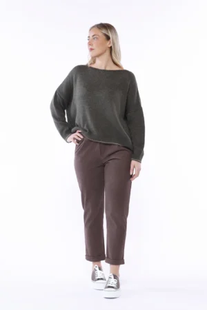 PANTALONE caldo modello velluto con risvolti alle caviglie ONEWORLD HYBRID