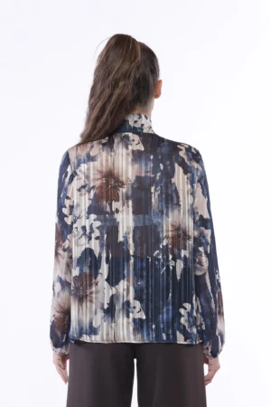 BLUSA Lavallière fantasia con inserti brillanti