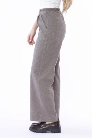 PANTALONE classico rigato con passanti alla cintura