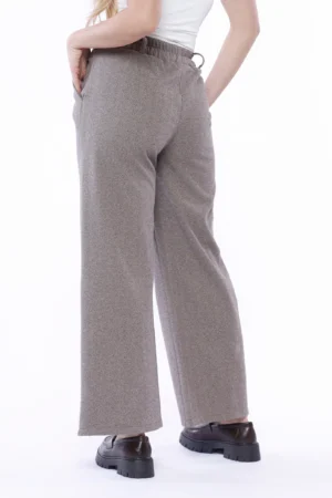 PANTALONE classico rigato con passanti alla cintura