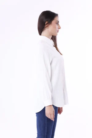 CAMICIA business woman con strass lucidi e colletto alla francese