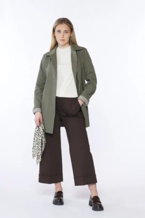 GIACCA trench midi con fodera e comode tasche con bottoni di chiusura ONEWORLD HYBRID
