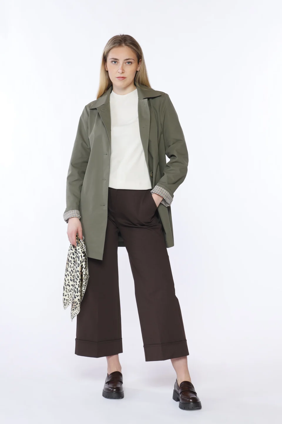 GIACCA trench midi con fodera e comode tasche con bottoni di chiusura ONEWORLD HYBRID