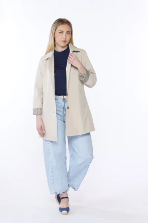 GIACCA trench midi con fodera e comode tasche con bottoni di chiusura ONEWORLD HYBRID