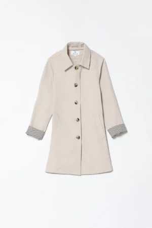 GIACCA trench midi con fodera e comode tasche con bottoni di chiusura
