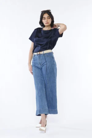 BLUSA blusa fresca a maniche corte con scollo a giro ampio ONEWORLD HYBRID