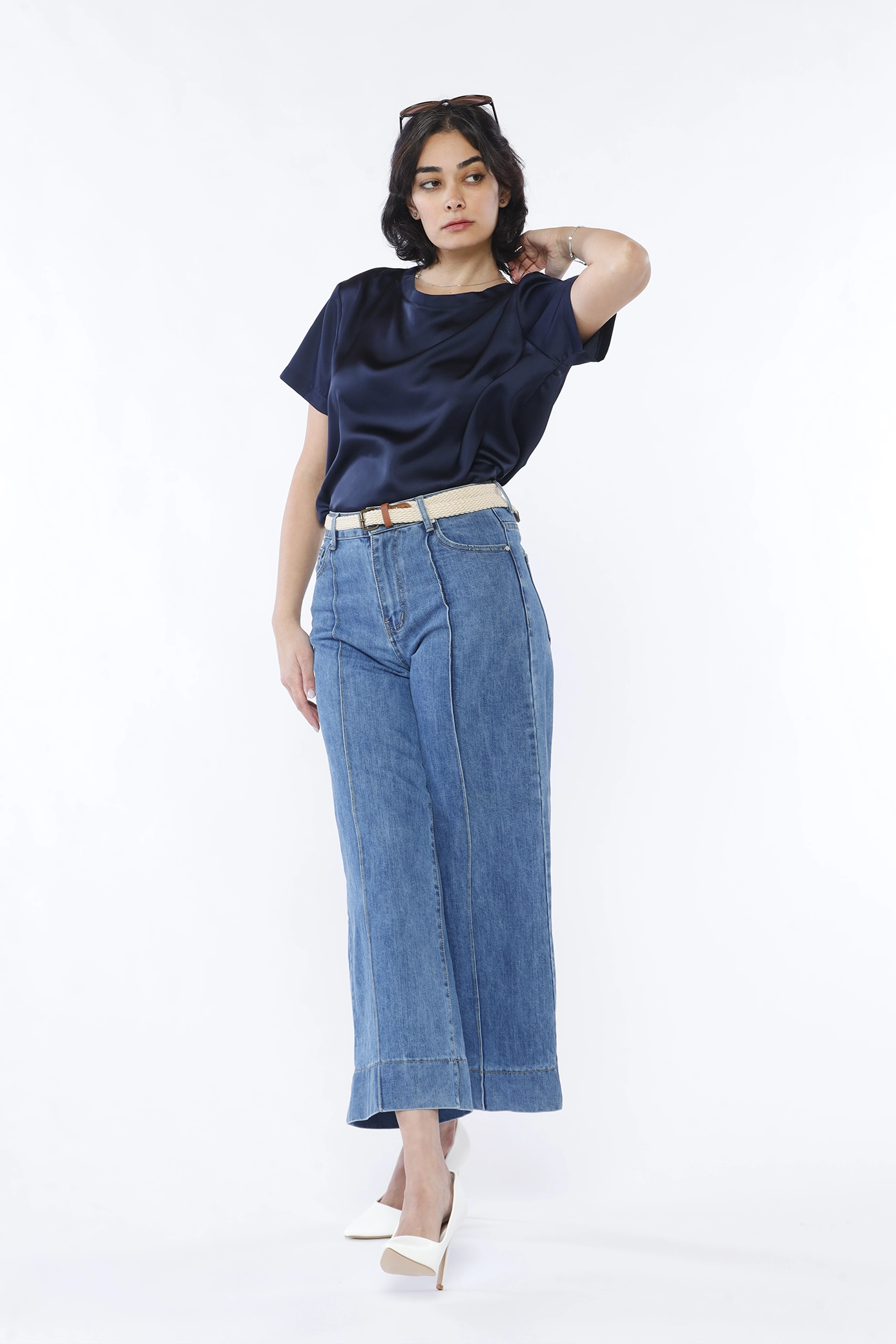 BLUSA blusa fresca a maniche corte con scollo a giro ampio ONEWORLD HYBRID