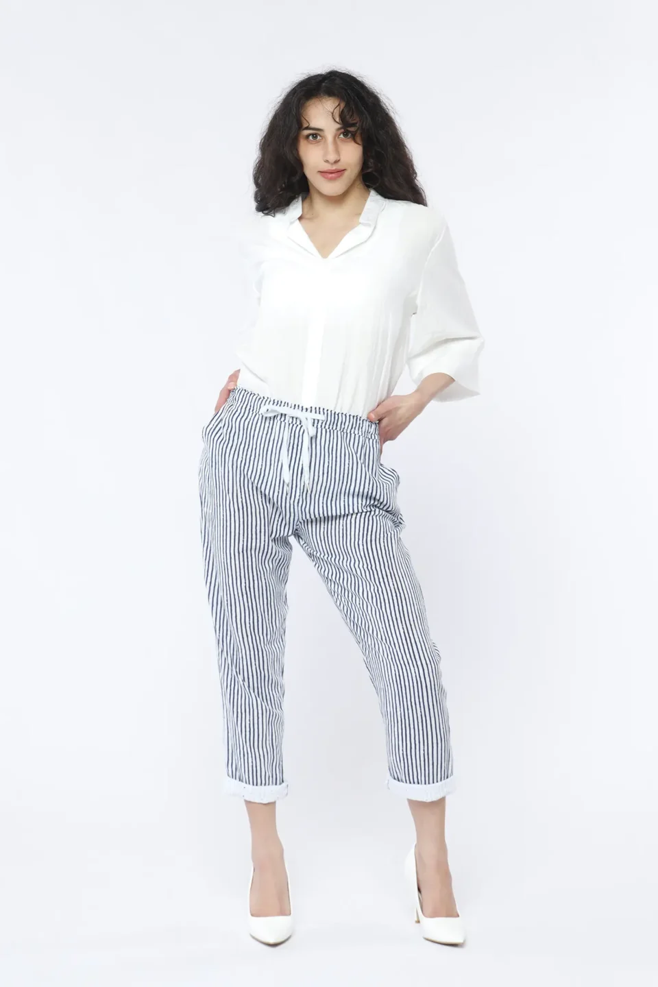PANTALONE a righe con laccetto di chiusura e comode tasche laterali ONEWORLD HYBRID