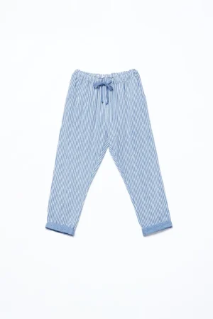 PANTALONE a righe con laccetto di chiusura e comode tasche laterali