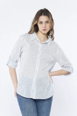 CAMICIA corta con fiocco e manica a tre quarti