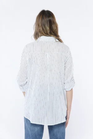 CAMICIA corta con fiocco e manica a tre quarti
