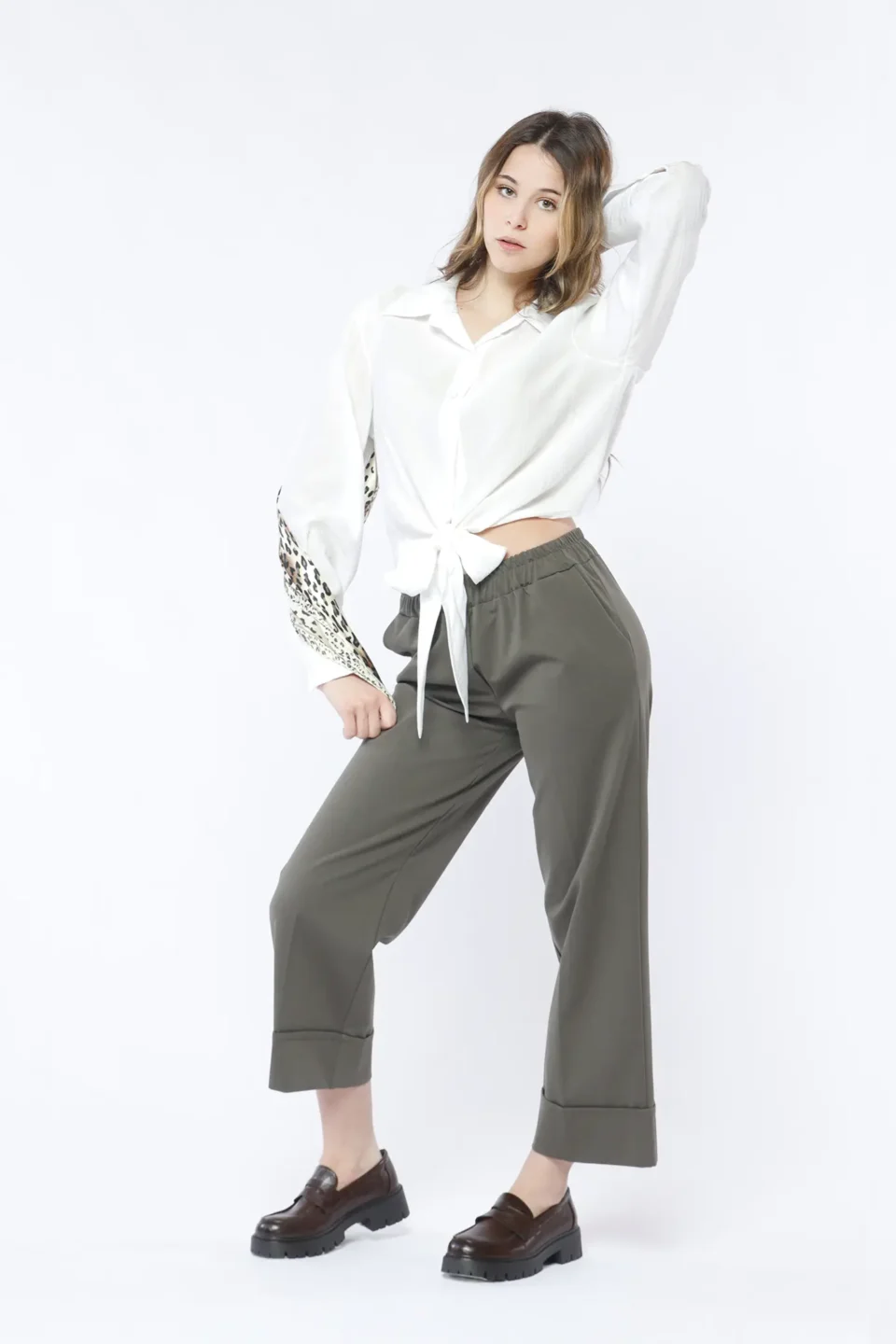 CAMICIA corta con fiocco a maniche lunghe  ONEWORLD HYBRID